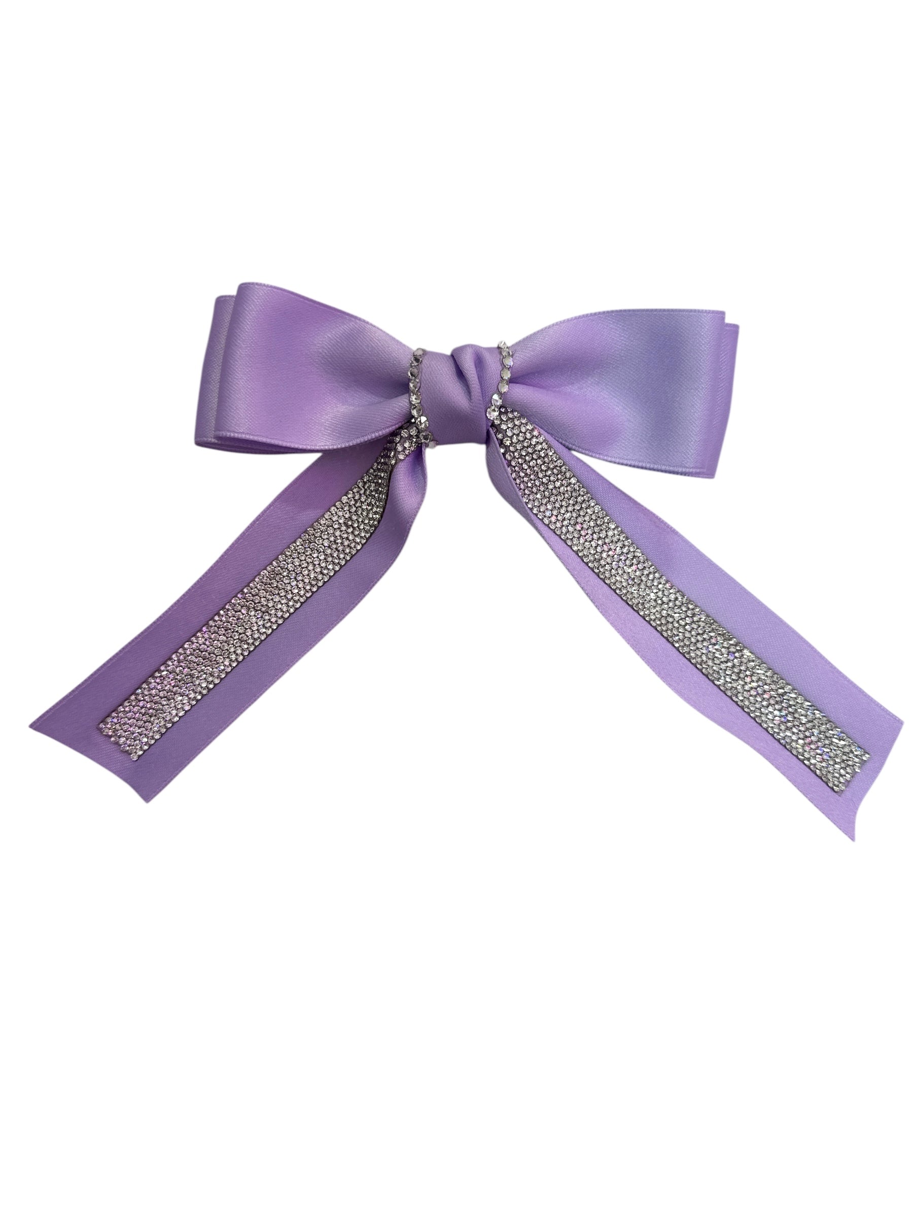 Lilac Rhinestone Bow